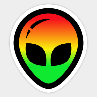 Rasta alien Sticker